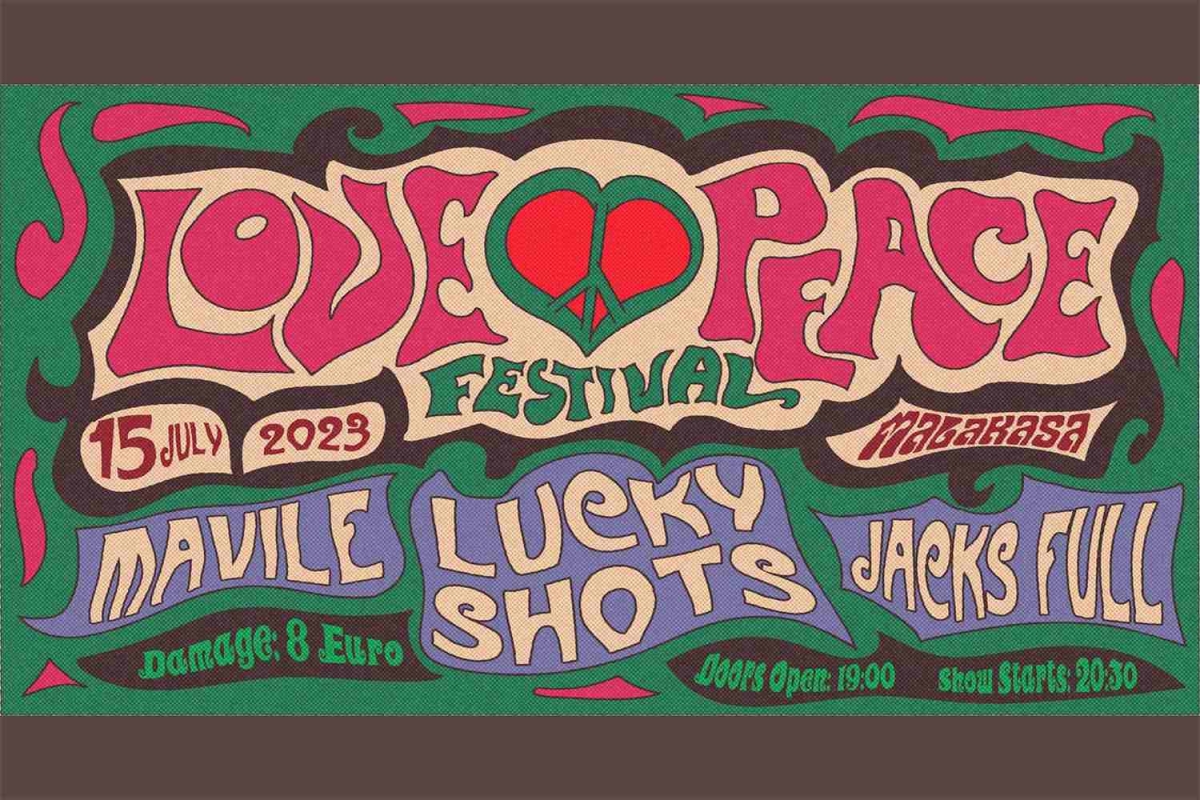 Love &#039;n&#039; Peace Festival 2023 με Lucky Shots, Mavile &amp; Jacks Full, το Σάββατο 15 Ιουλίου στη Μαλακάσα