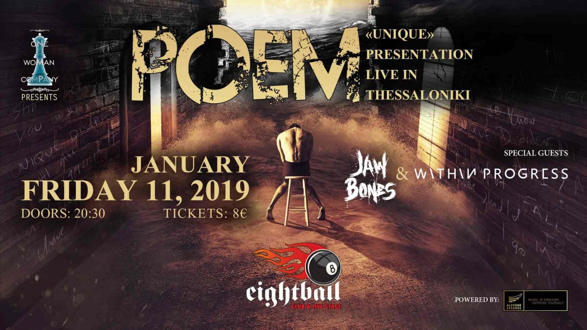 Οι Poem παρουσιάζουν το &quot;Unique&quot; στο 8Ball, Θεσσαλονίκη - Παρασκευή 11/1/2019