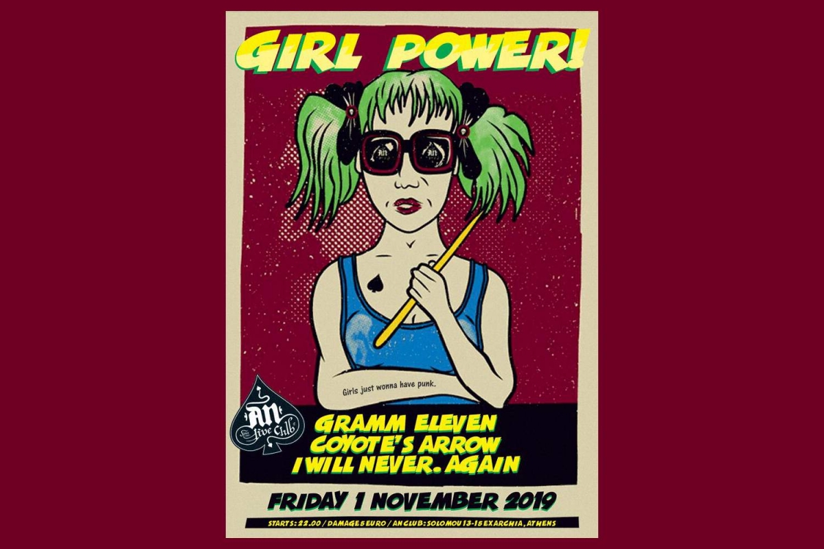 (GirLPoweR): GRAMM ELEVEN / COYOTE&#039;S ARROW / I WILL NEVER. AGAIN ζωντανά στο ANCLUB, 01.11.2019