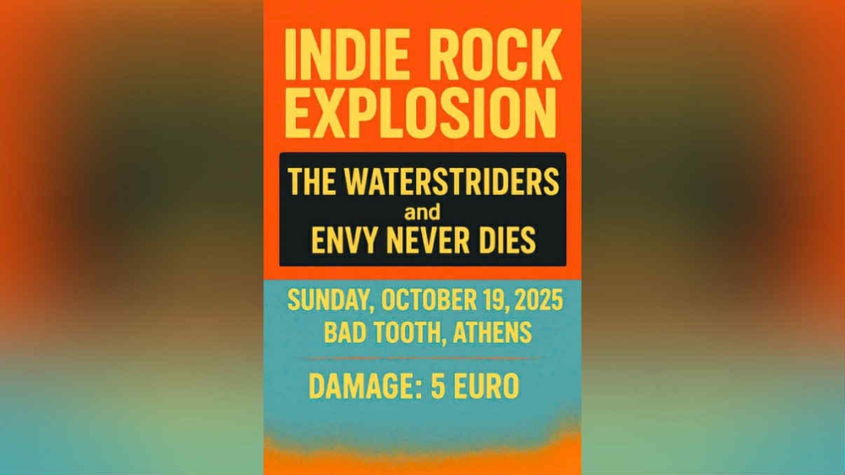 The WaterStriders και Envy Never Dies στο Bad Tooth – Κυριακή, 19 Οκτωβρίου 2025