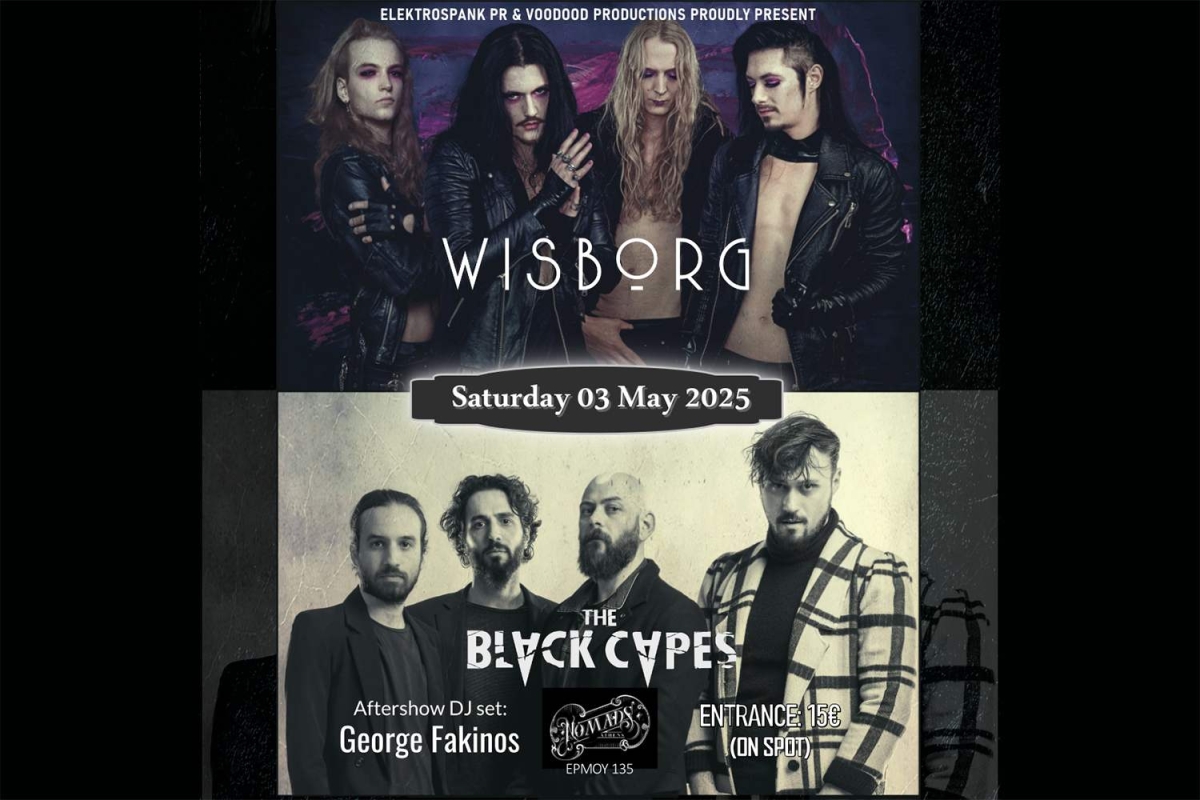 WISBORG (DE) w/ The Black Capes (GR) - Aftershow DJ set: George Fakinos - Σάββατο 3 Μαΐου - Nomads Athens