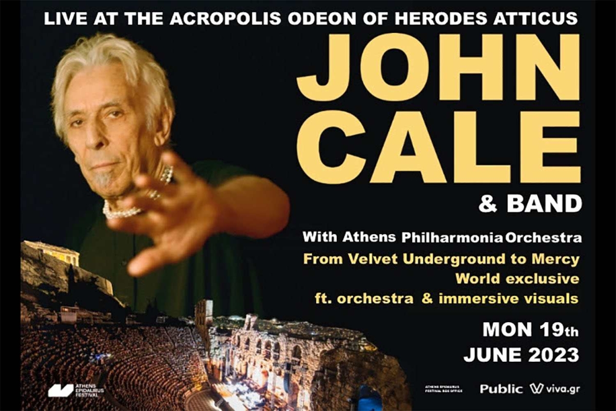 John Cale | Δευτέρα 19 Ιουνίου | Ωδείο Ηρώδου Αττικού | With his band and Athens Philharmonia Orchestra